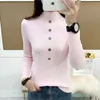 Autumn Winter Solid Sweaters for Women Casual Turtleneck Pullover Knitted Slim Half-Collar Sweater Vest 11040 210521