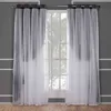 Pink Black Blackout Eyelet Curtains for princess Living Room Bedroom Thermal Insulated white sheer curtain Window Treatment 211203