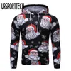 URSPORTTECH Hässlicher Weihnachtspullover Männer Frauen 3D-Druck Lustige Weihnachtspullover Männer Hoodies Sweatshirts Frühling Herbst Herrenpullover 210528