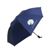 Şemsiye şemsiye yağmur dişli tam otomatik sevimli küçük papatya katlanır güneş şemsiye güneş koruyucu UV koruma rüzgar geçirmez mini