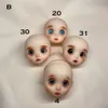 DIY 1/8 Head Dolls Head Mold Tillbehör Kreativitet Söt Bjd Dolls Makeup Fit 11-16cm Doll Leksaker Flickor Kvinna Present OB11 Q0910