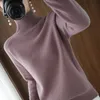 Wuldayly Women's Sweaters Turtleneck Cashmere Sweater Women Winter Jumpers Knit Female Long Sleeve Thick Loose Pullover