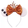 Oren hoofdband pailletten haarbogen kerst Halloween dames festival haarband meisje haaraccessoires7915019