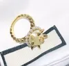 Damen Designer Perlenringe Mode Perlenring Schmuck Luxus Brief Gold Liebe Kupfer Ring Verlobungsgeschenke Party Hochzeit Hohe Qualität Größe 6 7 8