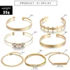 Bohemian Gold Gold Identification Bracelets pour Femmes Summer Beach Clair Crystal Stone Pierre Ananas Géométrique Bracelet Bijoux