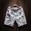 9 Color Casual Beach Floral Shorts Zomer Mode Straight Cotton Linen Bermuda Hawaiian Short Pants Male Merk 210714