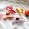 Macaron Frosted Hair Claw Summer 2021 Korean Barrette Headwear For Women Girls Hair Accessories