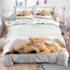 Ensembles de literie 3D mignon chien de compagnie avec marguerite ensemble couette/couverture couverture complète Double King Size 203x230cm linge de lit pour enfant adultes