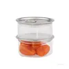 Storage Bottles Clear plastic jar PET with metal lid airtight tin Can pull ring Concentrate Container food Herb Storage T2I51782