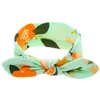 Ins Baby Haaraccessoires Hoofdbanden Katoen Konijn Afdrukken Hoofddeksels Meisjes Kinderen Floral Turban Twist Knot Oor Bandjes Kinderen Headwraps 1856 Y2