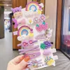 Cartoon haarspeld kinder zijbanger regenboog baby hoofdtooi Prinses haarspeld clip