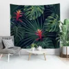 Cilected Tropical Plant Tapisserie Tenture Polyester Mince Bohême Cactus Feuille De Bananier Imprimer Tapisserie Serviette De Plage Coussin 210609