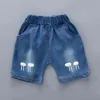 Enfant en bas âge enfants bébé garçons chemise dessin animé hauts Denim Shorts pantalons tenues ensemble bébé vêtements 210326