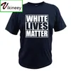 Vita Lives Matter Svart Roliga Coola Designs Grafisk T-shirt 100 % bomull Camisas Summer Basic Toppar 210707