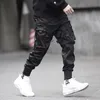 Męskie spodnie Wstążki Harem Joggers Mężczyźni Cargo Streetwear Młodzież Hip Hop Casual Pockets Track Męskie Harajuku Moda Spodnie