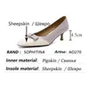 Sophitina Wygodne buty damskie Kolor Dopasowanie Down-Heel Retro Square Toe TPR Buty Sheepskin Handmade Bow Kobieta Pompy AO270 210513