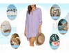 Sneldrogend strand Cover-ups voor vrouwen Losse lange mouwen V-hals blouses meisjes badpak beachwear badpak