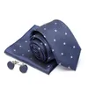 Masculino gravata cravat abojustando conjunto de galhas de moda jacquard laços para homens festas homens presentes de noiva lenço de vestido de lenço de lençóis y1229