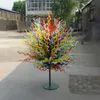 Outdoor Garden Decoration Art Floor Lamps Multicolor Standing Flower Trees Hotel Projects Hand Blown Glass Sculpture for Sale