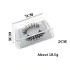 Newest 1Pair Natural Thick False Eyelash with Acrylic Lash box Multilayer 3D Fluffy Lashes Extension Beauty Makeup Tool