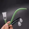 Glas J Hook Adapter Vatten Bongs Ash Catcher DIY Tillbehör 14mm 18mm Kvinnlig Manlig Tjock Pyrex Glass Straw Curve Pipes