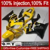 Injectie Mold Backings voor HONDA CBR 600 FS CC 600F4I CBR600 F4I 01 02 03 Carrosserie 46NO.96 CBR600F4I F4 I 600CC 2001 2002 2003 CBR6FS Stock Foto Geel 01-03 OEM-lichaamset