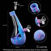 Shisha narguilé eau tuyau de fumer joint de tuyau en silicone Bouteille en verre hauteur 225mm plate-forme pétrolière bong tuyaux