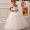 Été Blanc Filles Robes Pour La Fête De Mariage Tulle Dentelle Longue Fille Soirée Robe De Noël Enfants Princesse Costume De Bal 5 12T Q0716