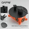 Set doccia da bagno Gappo Sistema nero opaco Rubinetto a pioggia rotondo Rubinetto singolo Miscelatore acqua fredda e acqua Y24048-1-US