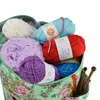 Sacs de rangement sac à tricoter organisateur étui à fil pour crochet crochet aiguilles laine fourre-tout femmes