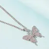 STATment Big Butterfly hanger bruiloft ketting strass keten voor vrouwen bling tennis kristal juwelen ketens