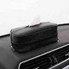 soft leather car tissue box car sun visor type block hanging container towel napkin holder paper rack organizer Storage bag 210326