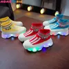 Size 21-30 Children LED Shoes for Boys Glowing Sneakers for Baby Girls Toddler Shoes with Light up sole Luminous Sneakers tenis G1025