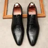 حجم كبير EUR45 أسود أفعواني الحبوب أحذية الأعمال جلد طبيعي الأحذية الاجتماعية أحذية رجالي اللباس