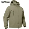 TACVASEN Winter Tactical Softshell Jacket Mens Fleece Jacket Coat Waterproof Windproof Military Coats Hunting Hiking Windbreaker 210923