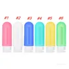 69ml Silicone Travel Bottles Picnic Flask Translucent Colours Lotion Cosmetics Portable Shampoo bottle can take it on plane T2I51758