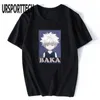 URSPORTTECH Summe Men Tshirt Print Anime Manga Casual Short Sleeve T shirt for Men Oversized T-Shirt Women Couple Tops Tees 210528