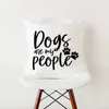 Kussen / decoratief kussen I Love My Dog Paws Print Fashion Cushion Cover Thuis Office Decoratieve Kussensloop Sofa Woonkamer Sierkussens CA