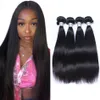 Peruvian Human Hair Extension Straight 3/4 Bundles Unprocessed Virgin Weaves Weft Natural Color 8-26 inches