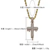 Men039s Hip Hop Religious Drop Cross Pendant Necklace Gold Silver Color Cubic Zircon Jewelry Necklaces Rope Chain gifts for wom1987170