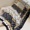 Lenço lenço de seda para as mulheres moda foulard século xale impresso padrão geométrico