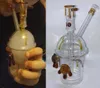 Cheech Dab Rig Hitamn Hookahs koncentrera oljeriggar Dabber Bubber Glas Bong vattenrör med kupol nagel eller banger 14mm fog