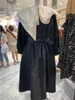 カジュアルドレス女性のドレス2022春秋韓国シックなエレガントな気質レディースファッション不規則ラペルタイデザインvestidos