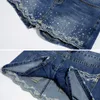 Mode Broderie Denim Shorts Jupes Femmes D'été Sexy Mini Taille Haute Bleu Jean Court 210621