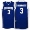 Баскетбольная майка Doug McDermott Creighton Bluejays №3 2012-13 в стиле ретро с вышивкой любого номера и имени