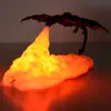 Lighting 3D Room Decor Print LED Fire Dragon Ice Dragon Lamps Home Desktop Rechargeable Lamp Gift For Children Family