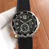 Big Datum 42mm Dykare W7100056 W2CA0004 Klockor Asiatisk 2813 Automatisk Mens Watch Black Dial Steel Case Gummi Strap Spot HWCR 8Color Hello_Watch