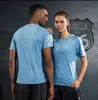 P14 hommes femmes vêtements de course en plein air maillots t-shirt séchage rapide Fitness vêtements d'entraînement sport de gymnastique