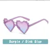 Venta al por mayor Estilo coreano Candy Heart Gafas de sol para niños Gafas de protección solar lindas Fiesta de moda Niñas Niños Gafas rosadas envío rápido