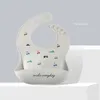 Ankunft Wasserdichte Baby Lätzchen Speichel Handtuch Cartoon Schürzen Silikon Fütterung für Jungen und Mädchen 210528